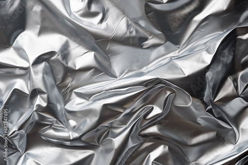 Tin Foil Texture Background. Metallic Texture and abstract form. photo