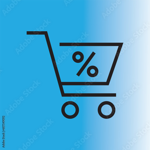 shopping cart icon on the internet button