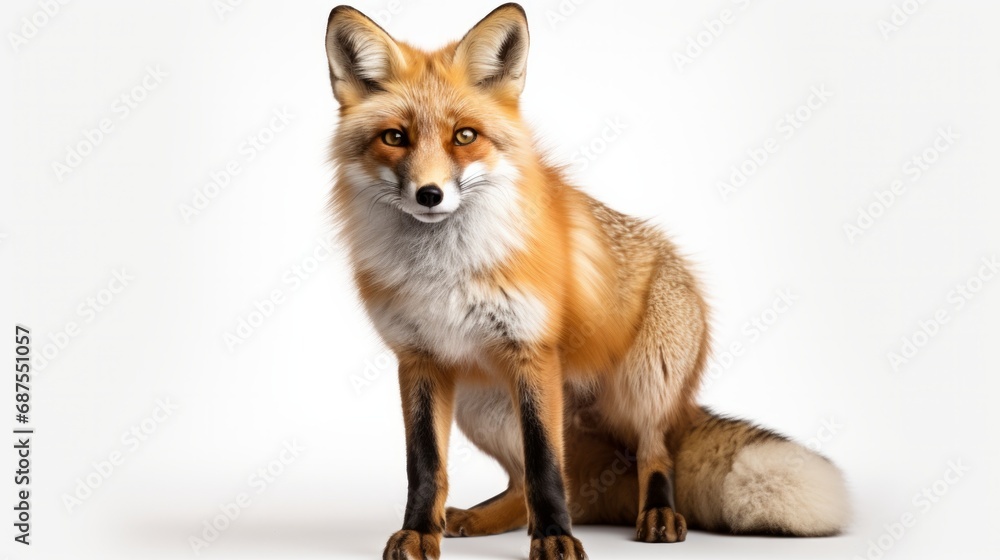 Fox isolated on a white background Fox isolated on a white background
