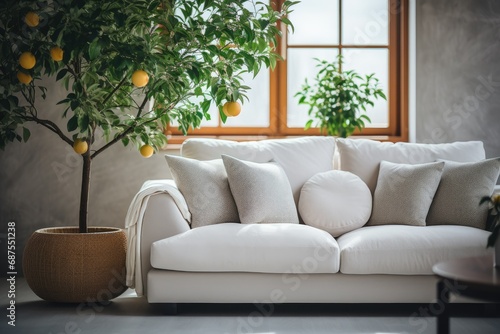 Wallpaper Mural Modern Living Room Interior. A spacious, cozy, bright room Torontodigital.ca