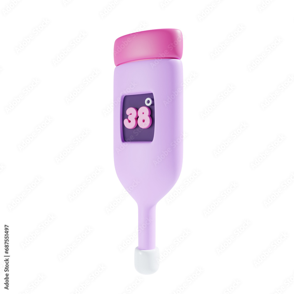 thermometer 3d illustration pink blue theme thermometer 3d illustration pink blue theme