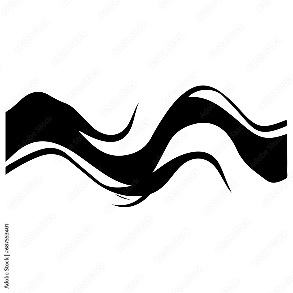 Obraz premium Simple Wave Element Vector Illustration