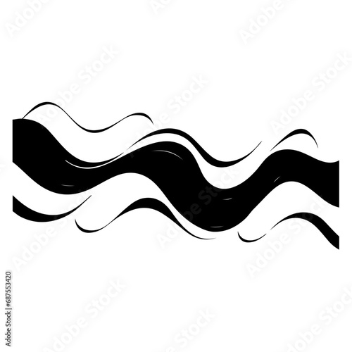 Simple Wave Element Vector Illustration