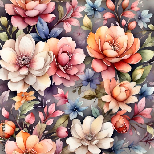 Watercolors  background  wallpaper  flowers  nature  text.