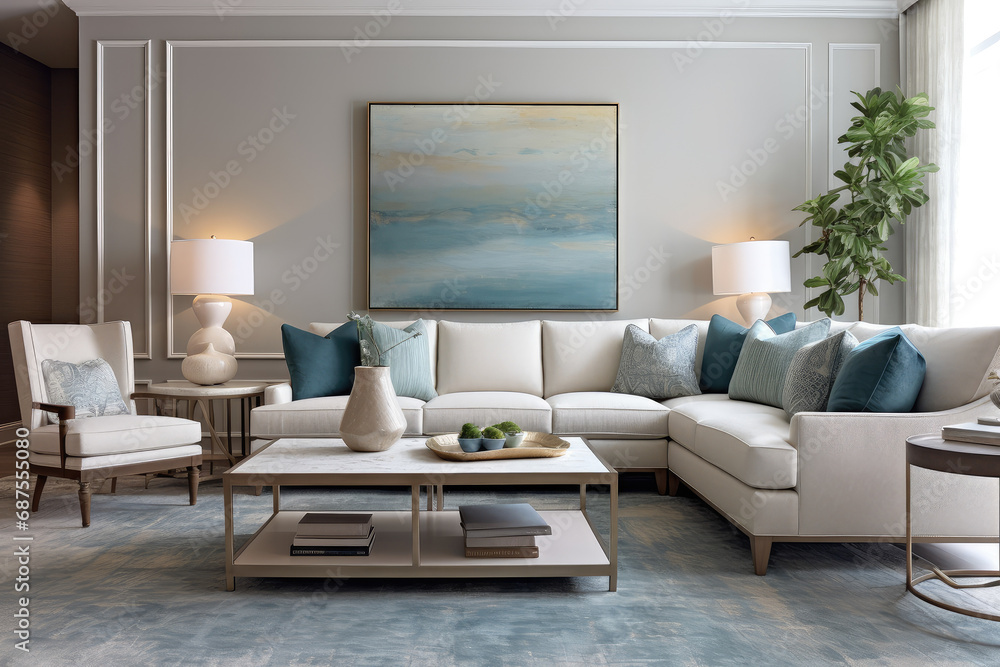 Modern interior living room decoration renderings Modern interior living room decoration renderings
