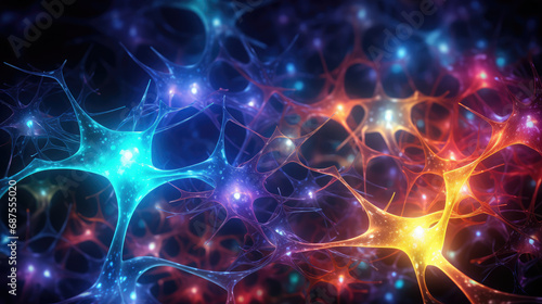 neuron technology background material photo