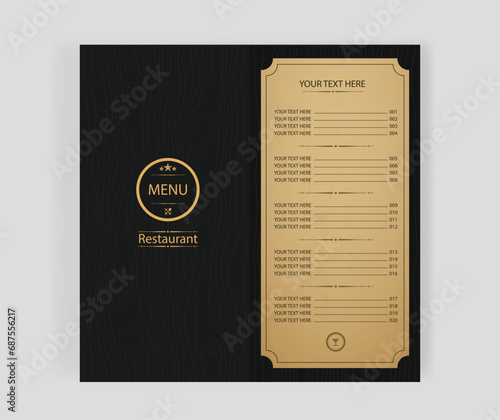 business food and restaurant menu design template. vintage paper background style