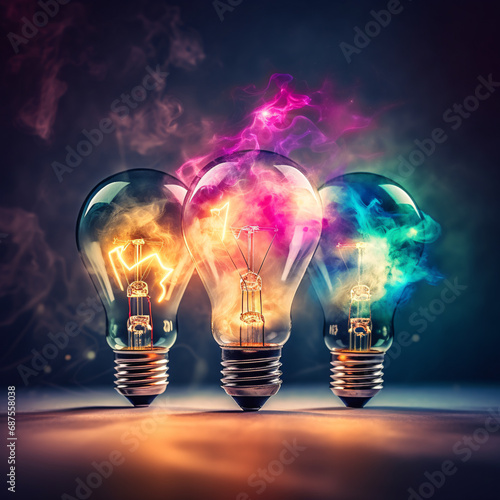 The use of colorful light bulbs and colored smoke are creative elements that show how future technology can be realistically and colorfully incorporated into the visuals. Future technologies may have.