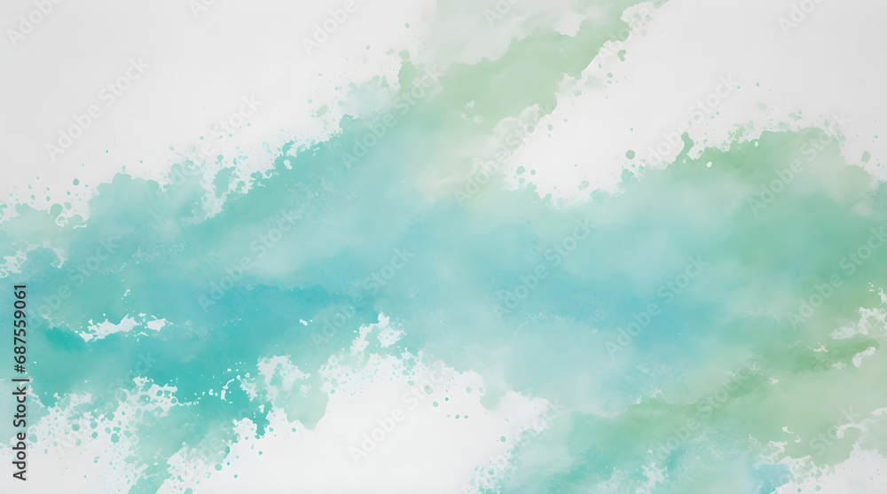 Abstract background of watercolor splashes on white paper