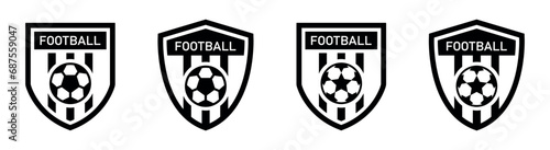 Football team logo, Soccer logo icon, vector illustration