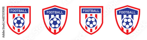 Football team logo, Soccer logo icon, vector illustration