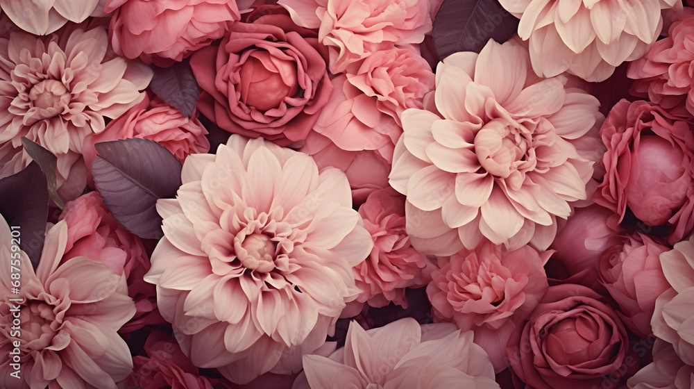 Delicate blooms come to life in a seamless floral pattern Delicate blooms come to life in a seamless floral pattern