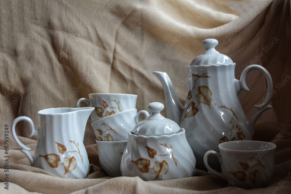 Fototapeta premium still life with tea and teapot