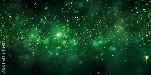 original abstract modern green background with spectacular glitter shine,soft bokeh, design and advertising concept