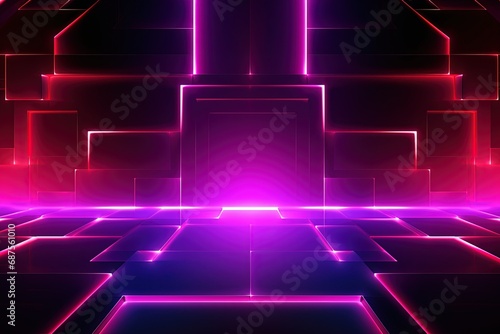 Party Pulse Abstract Neon Waves Fantastic Fusion Neon Lightscape,Neon Dance Floor Background