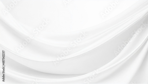 Abstract white background with gentle, flowing waves photo