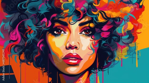 Surreal Colorful Pop Art Female Portrait © ArtBoticus