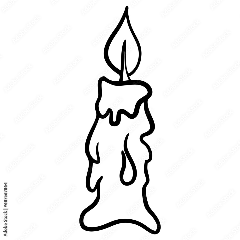 candle on a white background candle on a white background