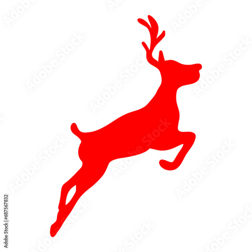 christmas reindeer silhouette