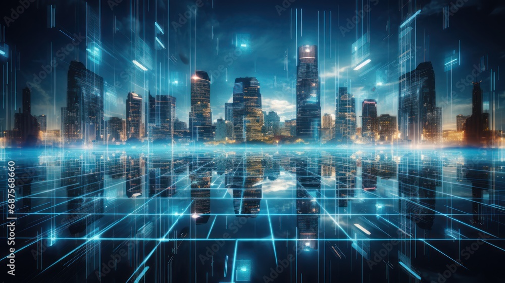 Digital Transformation in IT Background Digital Transformation in IT Background