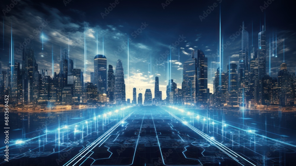 Digital Transformation in IT Background Digital Transformation in IT Background