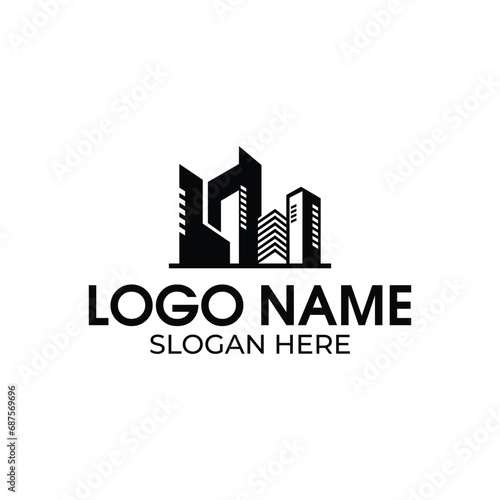 Building logo design vector