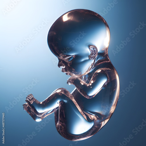 Clear glass baby fetus © Tim Bird