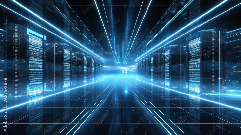 Futuristic Data Center Visualization Futuristic Data Center Visualization