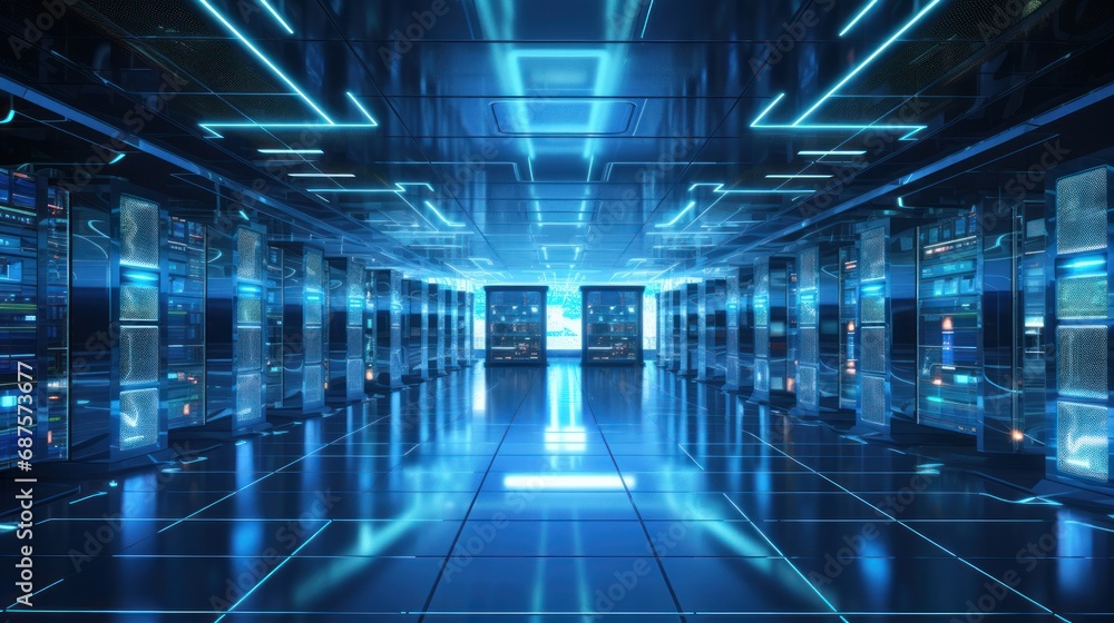 Futuristic Data Center Visualization Futuristic Data Center Visualization