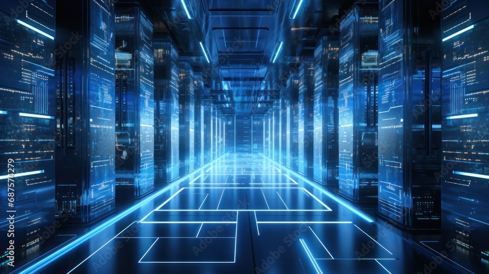 Futuristic Data Center Visualization Futuristic Data Center Visualization