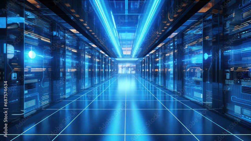 Futuristic Data Center Visualization Futuristic Data Center Visualization