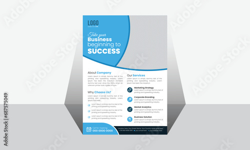 New Modern Corporate Business Flyer and Poster Template Design 