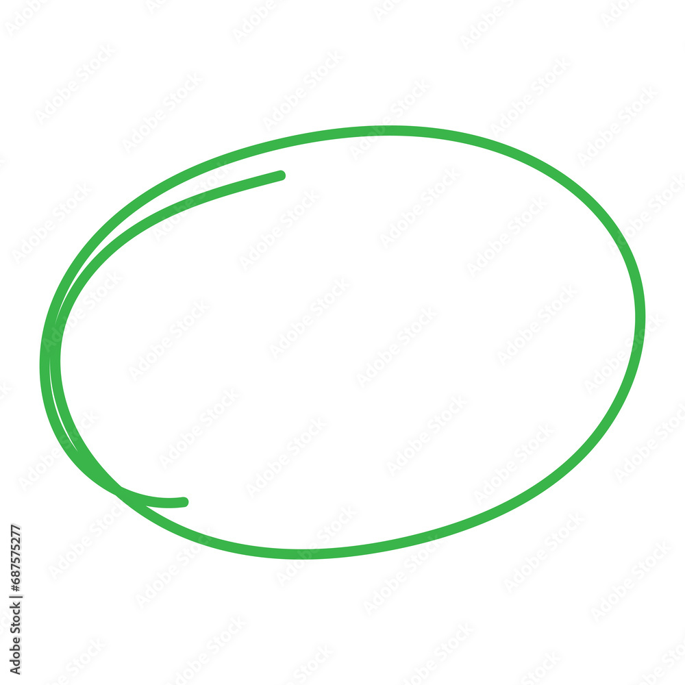 Hand drawn green doodle circle frame on transparent background Hand drawn green doodle circle frame on transparent background