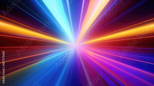 Abstract background with colorful neon glowing spectrum.