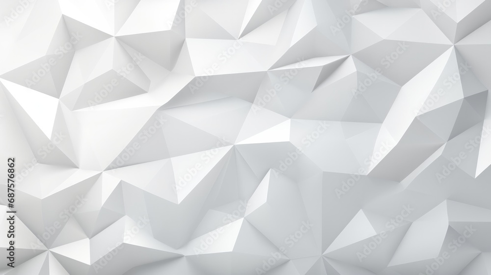 White low poly background texture.