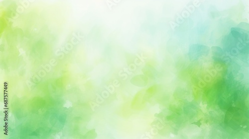 Abstract blurred light watercolor fresh green eco background. photo