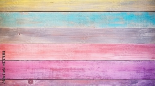 Rainbow colorful wood background texture.