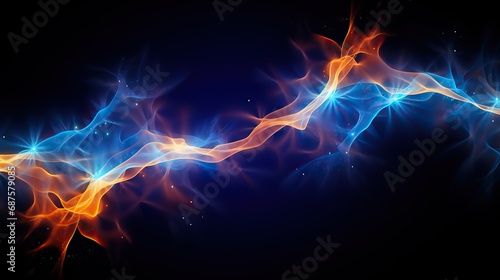 Abstract lightning, colorful lightning background, electric fractal background