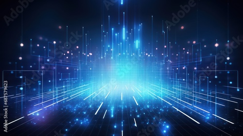 Futuristic Digital Innovation Concept Show Particle Abstract Background