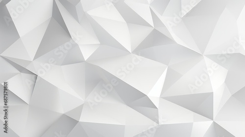 White low poly background texture.