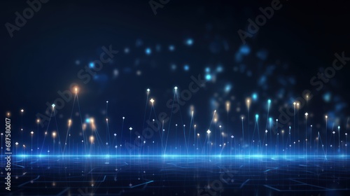 Futuristic Digital Innovation Concept Show Particle Abstract Background