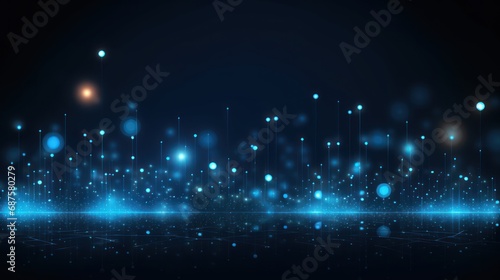 Futuristic Digital Innovation Concept Show Particle Abstract Background