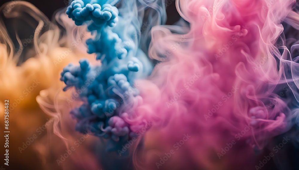 different colors of smoke background abstract