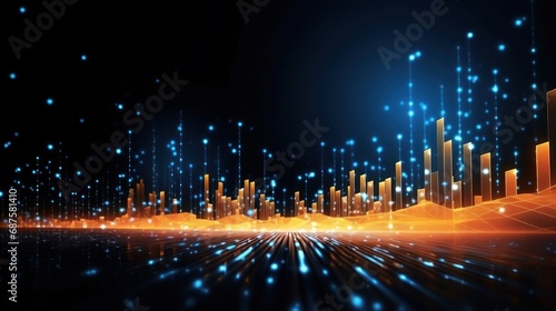 Modern IT Technology Show Evolving Particle Abstract Background © Damian Sobczyk