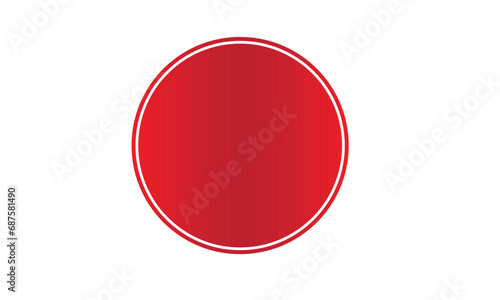 red button or red point with reflection on white background