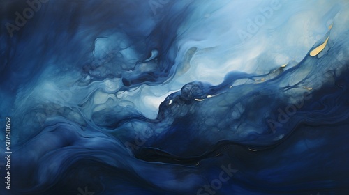 an intriguing abstract background that combines swirling shades of indigo and silver, forming a mesmerizing visual symphony.