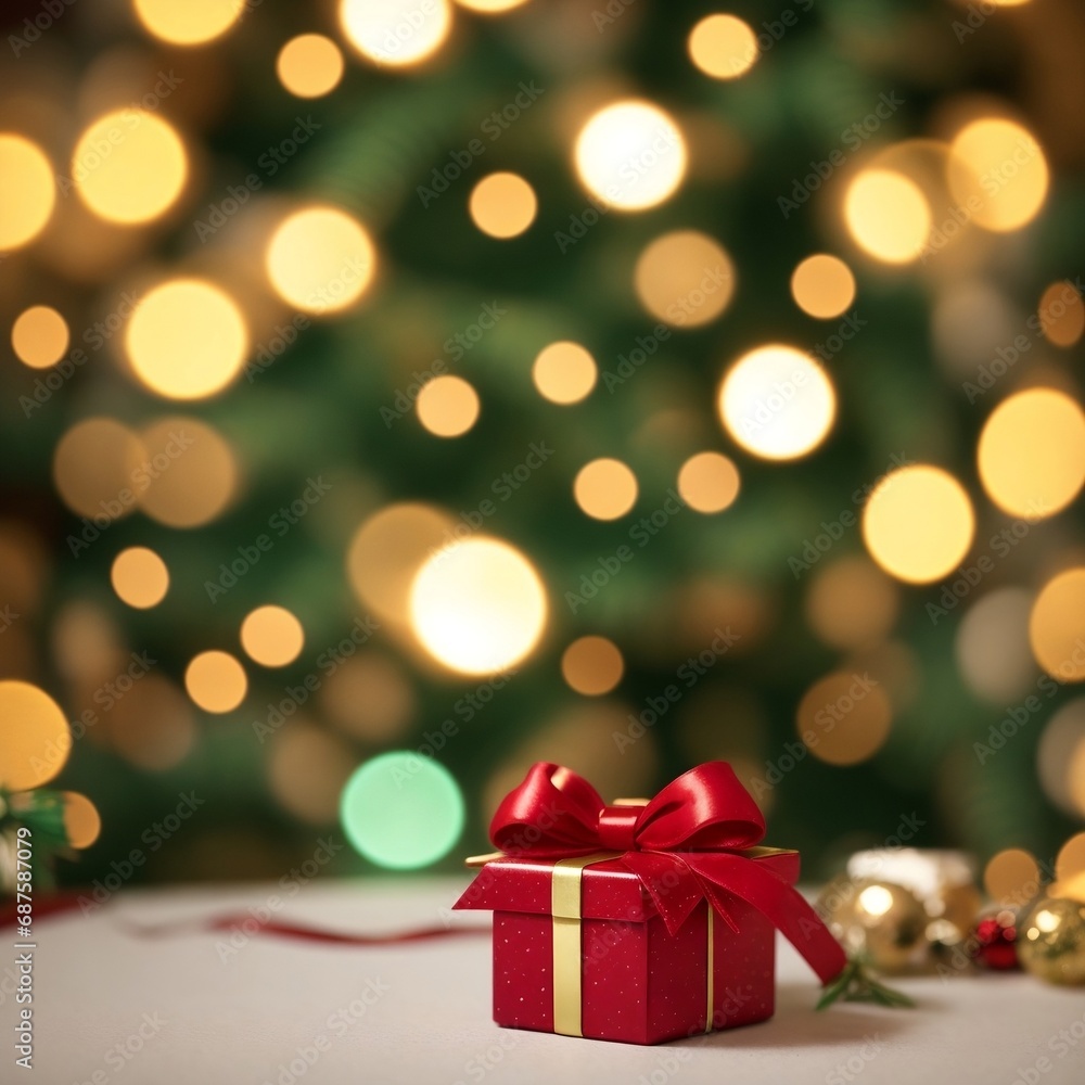 christmas tree with gift boxes bokeh background christmas tree with gift boxes bokeh background