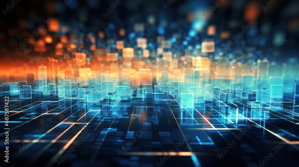 Obraz premium The Digital Abstract Impressions of IT Progress