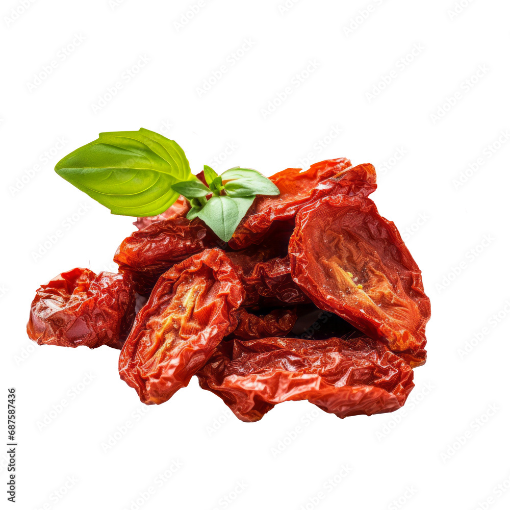 Sun-Dried Tomatoes Pile. Pile of sun-dried tomatoes isolated on white. Sun-Dried Tomatoes Pile. Pile of sun-dried tomatoes isolated on white.