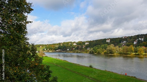 View of the Elbe river and the surrounding area